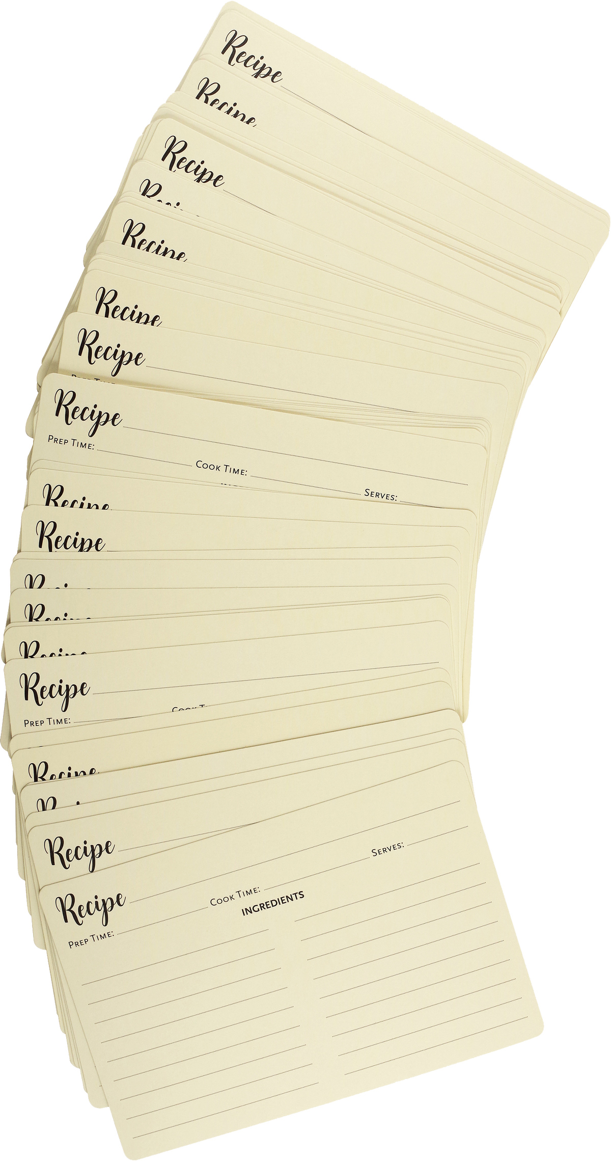 Peter Pauper Press Recipe Card Refill Pack, card front detail