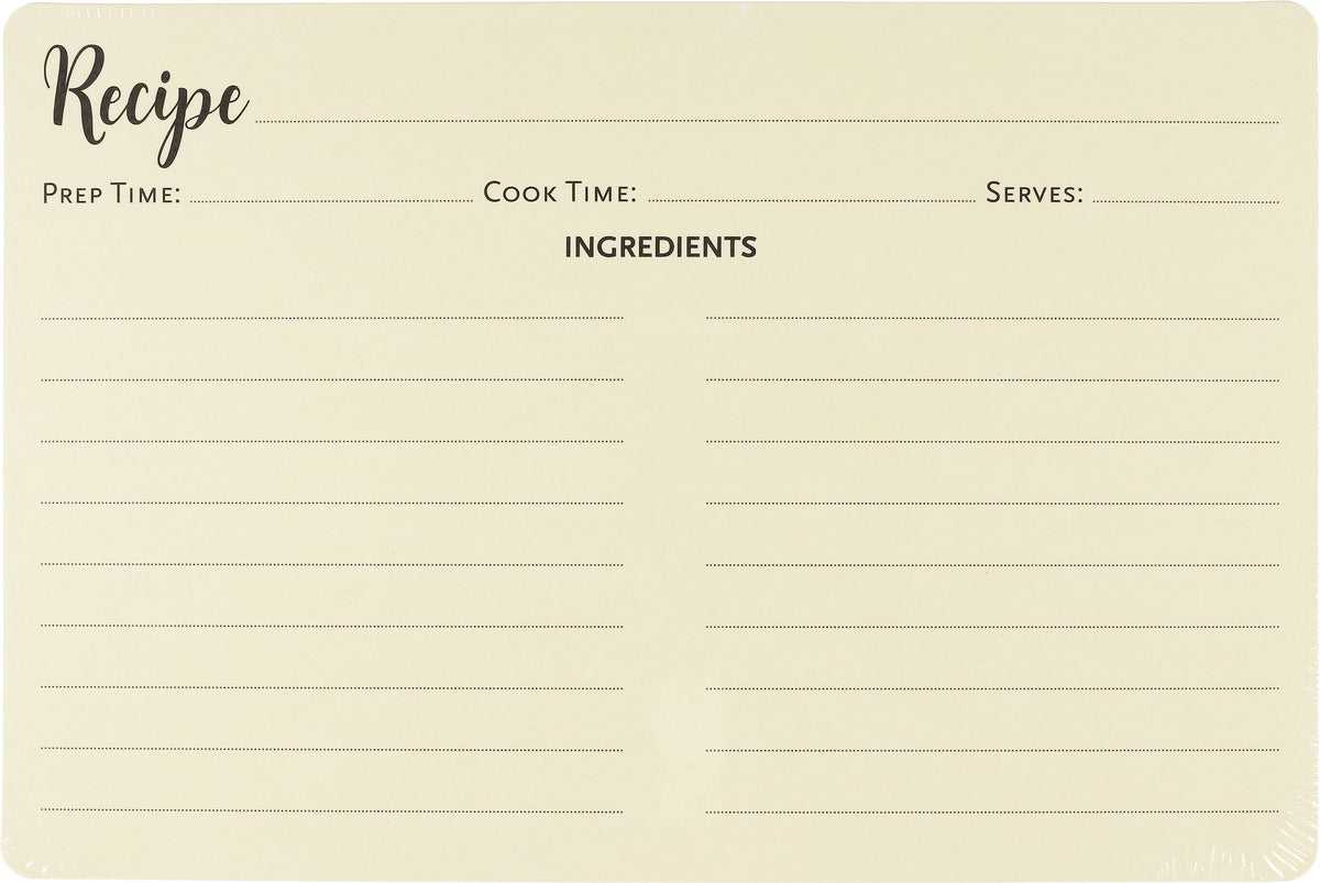 Peter Pauper Press Recipe Card Refill Pack, 50 cards