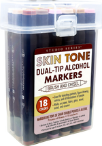 Alcohol Markers Dual Tip 18 Skin Tones