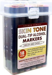 Alcohol Markers Dual Tip 18 Skin Tones