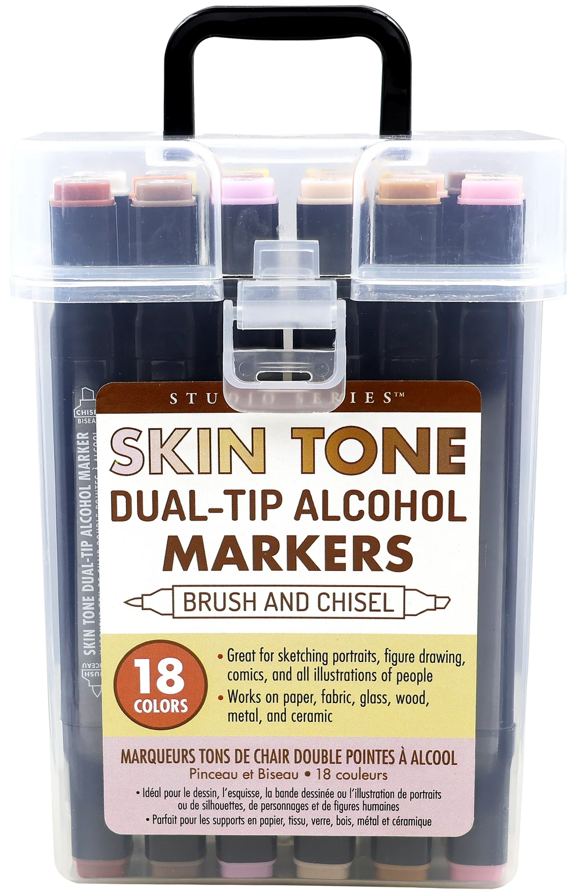 Alcohol Markers Dual Tip 18 Skin Tones