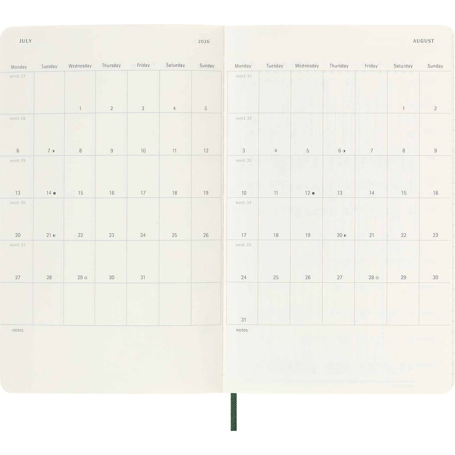 Moleskine 18-Months Weekly Planners - Hard Cover