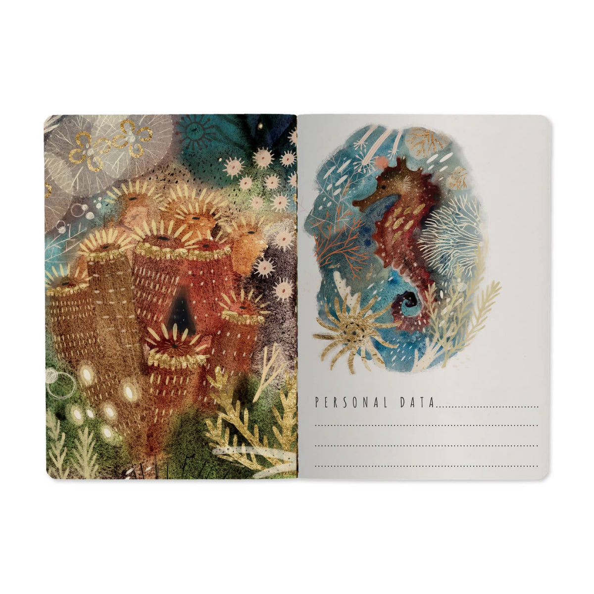 Bruno Visconti Coral lined notebook, view 2