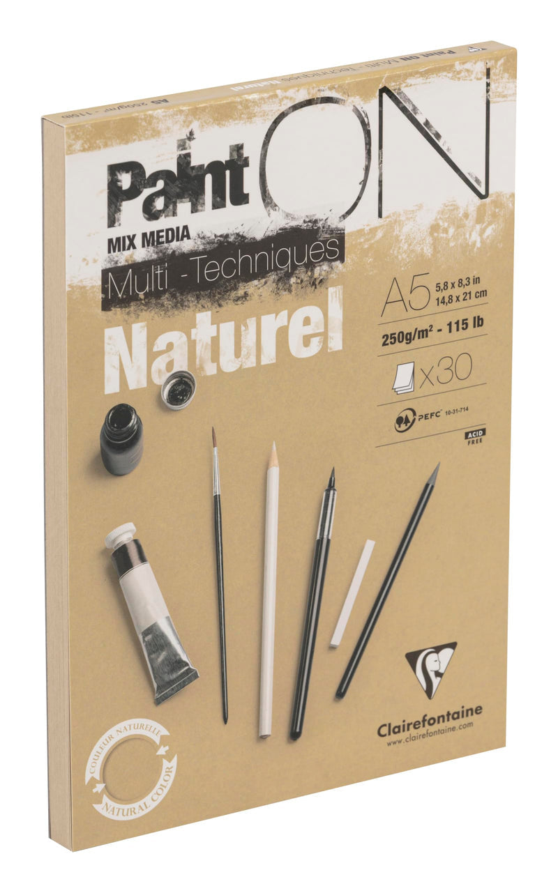 Clairefontaine Paint'On Multi-Tech Pad — A5, Naturel, 30 Sheets