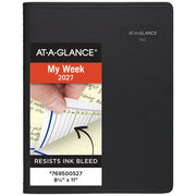 AT-A-GLANCE QuickNotes 13-Month Weekly/Monthly Planner 2027, Large, Black, 8-1/4"x11"