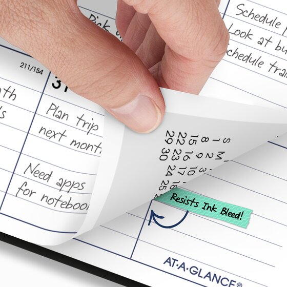 AT-A-GLANCE Academic Monthly Planner 2026/2027, 14-Month, Black, 7-7/8"x11-7/8"