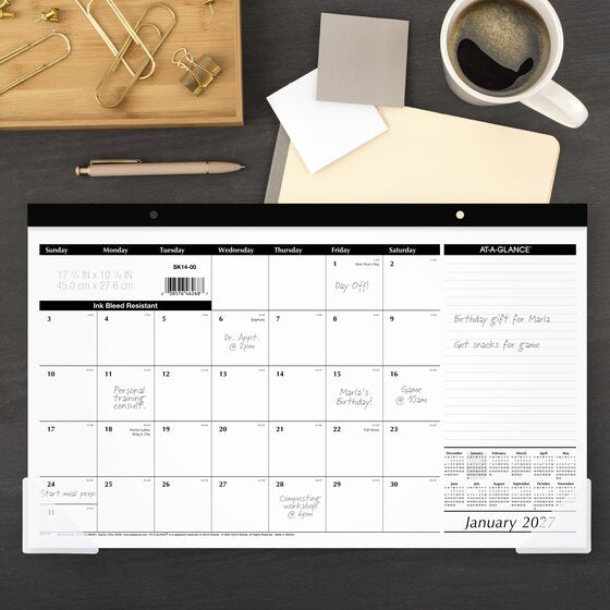 Calendrier mensuel compact At-A-Glance SK14F00