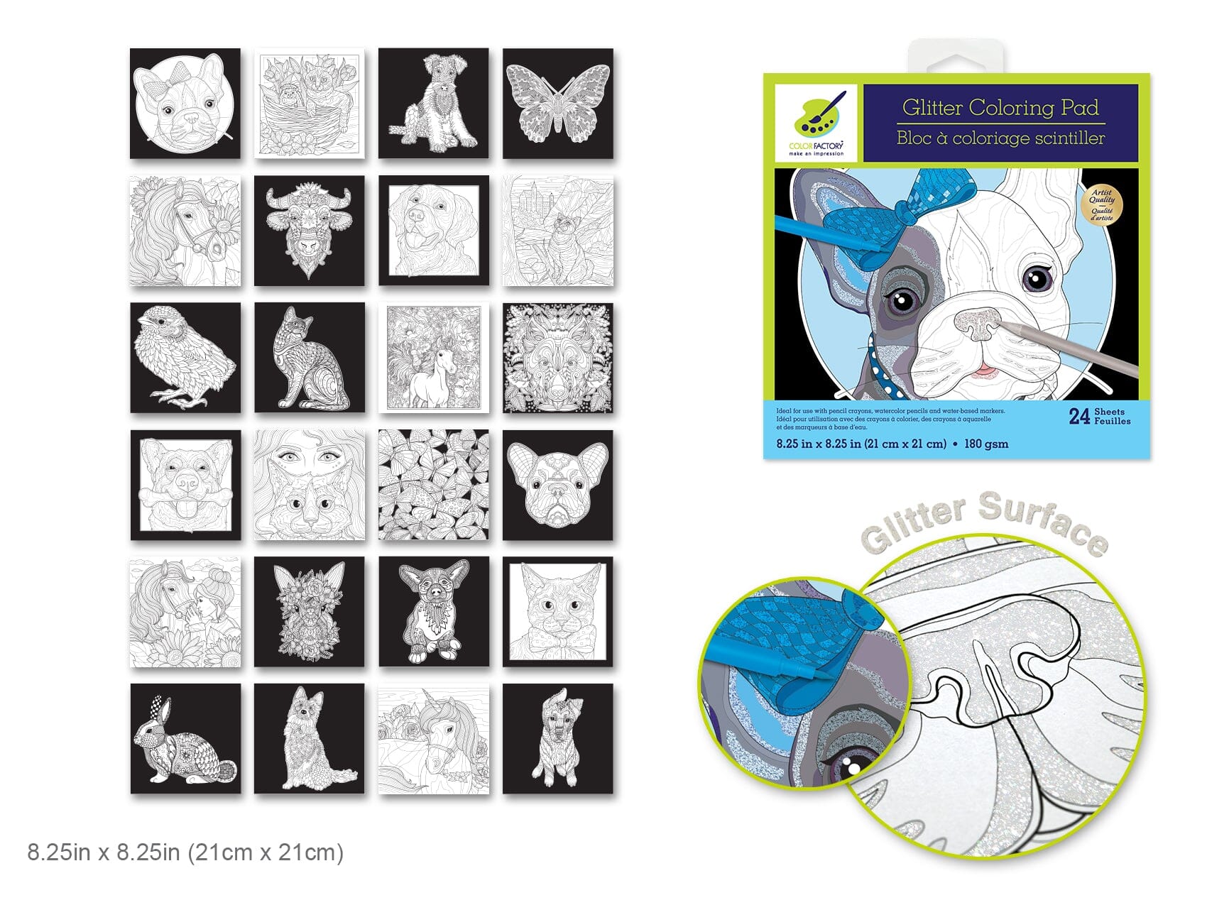 Glitter Colouring Pads