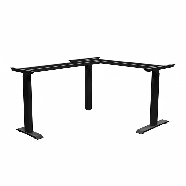 Heartwood Electric Height Adjustable Desk Bases – Athena 3-Leg L-Shape / Black