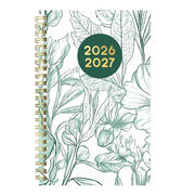 Blueline Floral Academic Weekly Planner 13-Month July–July 8"x5" Green