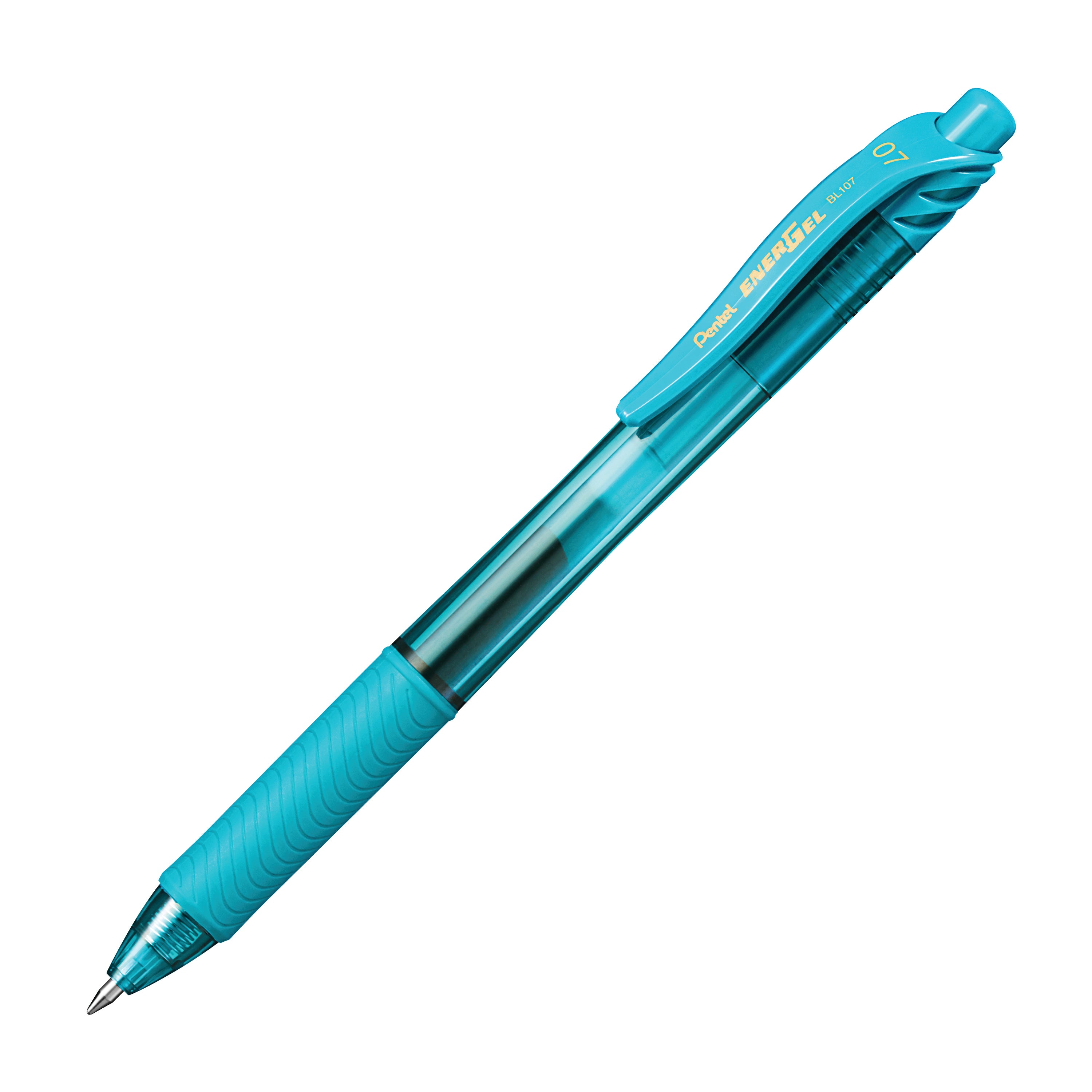 Pentel BL107 EnerGel Retractable Gel Pens 0.7mm Turquoise