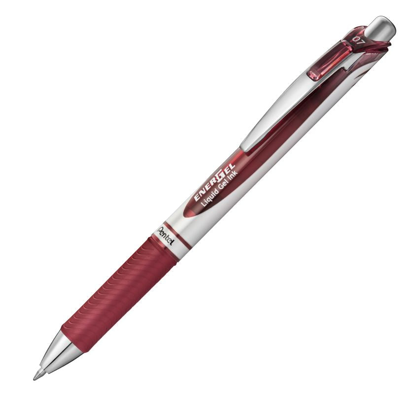 Pentel EnerGel Retractable gel pen 0.7mm Burgundy