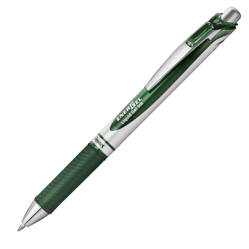 Pentel EnerGel retractable gel pen 0.7mm Forest Green