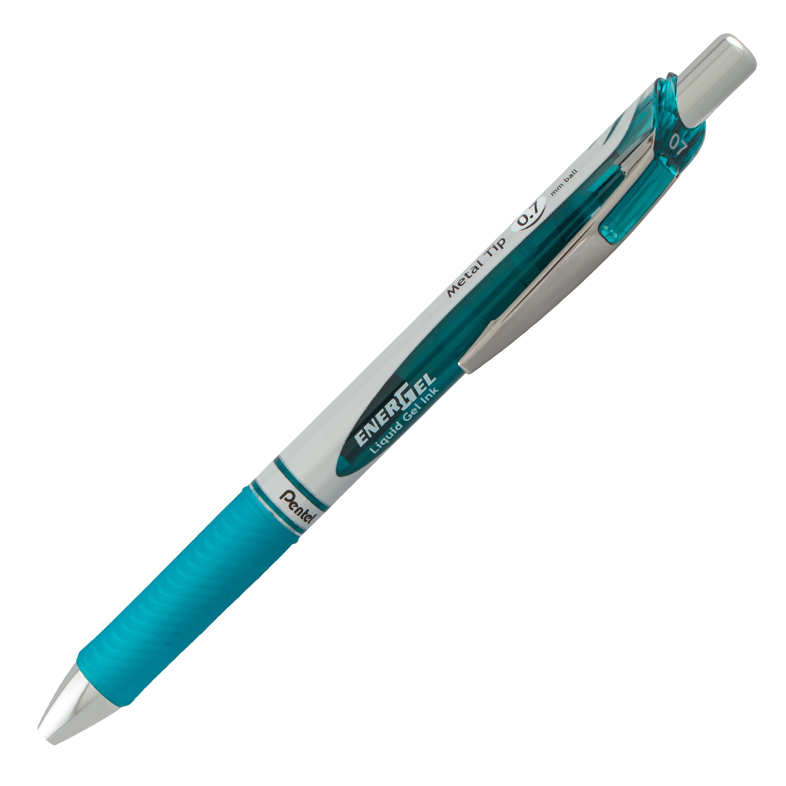 Pentel EnerGel retractable gel pen 0.7mm turquoise