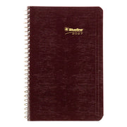 Agenda journalier Blueline 8"x 5" Reliure spirale, anglais, bordeaux C150483T