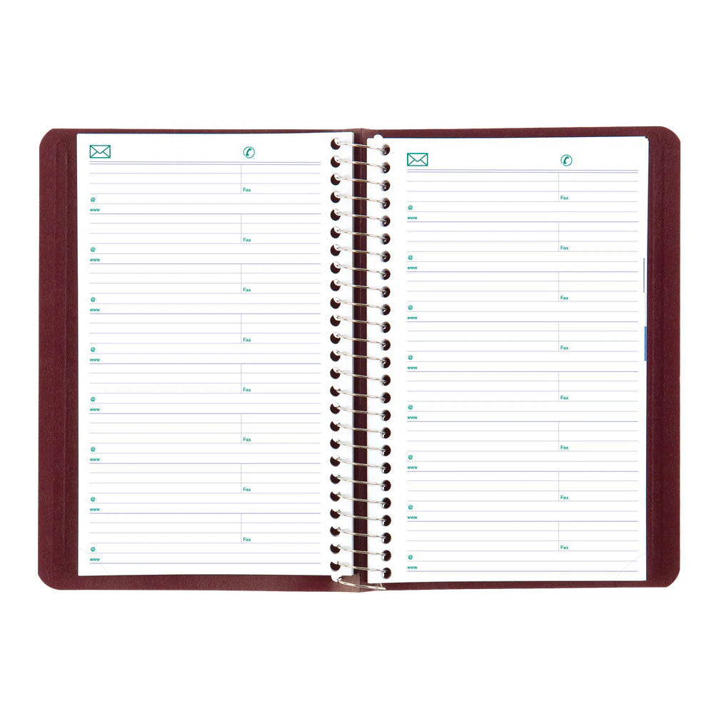 Agenda journalier Blueline 8"x 5" Reliure spirale, anglais, bordeaux C150483T