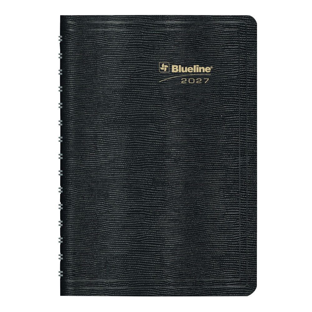 Blueline Essential Weekly Planner — Jan–Dec 2027, Bilingual, Black, 8" x 6-1/2"