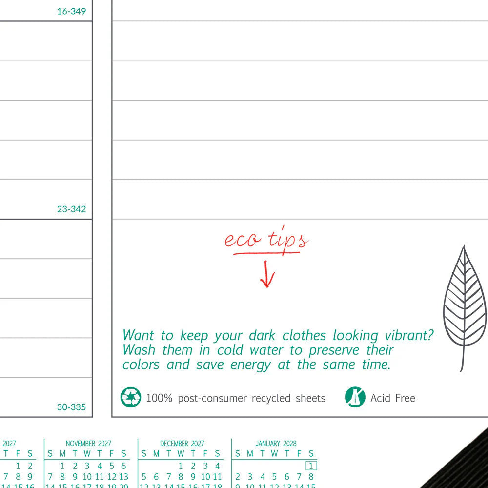 Calendrier de bureau mensuel Brownline Ecologix 22"x 17", anglais