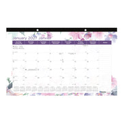 Blueline 2026 Sous-main/calendrier mensuel de 12 mois – Janvier à décembre – 17-3/4" x 10-7/8 – Collection Passion – Bilingue