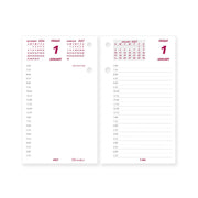 Recharge de bloc-calendrier journalier Brownline 15,2 cm x 8,9 cm, anglais