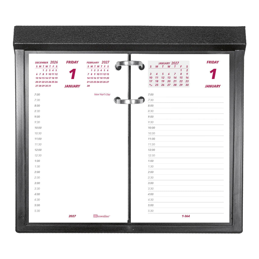 Recharge de bloc-calendrier journalier Brownline 15,2 cm x 8,9 cm, anglais