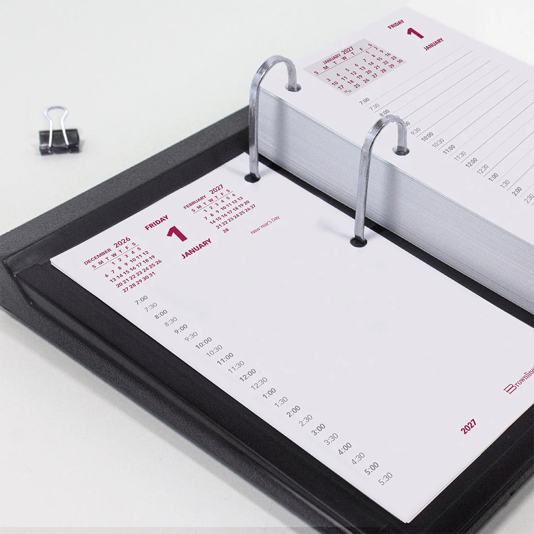 Recharge de bloc-calendrier journalier Brownline 15,2 cm x 8,9 cm, anglais