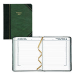 Brownline Traditional 12-Month Daily Diary 2027, Sewn Binding, Marble Green, 8-1/8"x6-9/16"