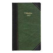 Agenda journalier traditionnel 12 mois Brownline 2026 – Janvier à décembre – 13-3/8" x 8" – Vert marbré – Anglais