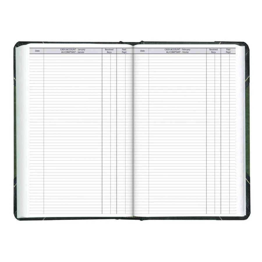 Agenda journalier traditionnel 12 mois Brownline 2026 – Janvier à décembre – 13-3/8" x 8" – Vert marbré – Anglais