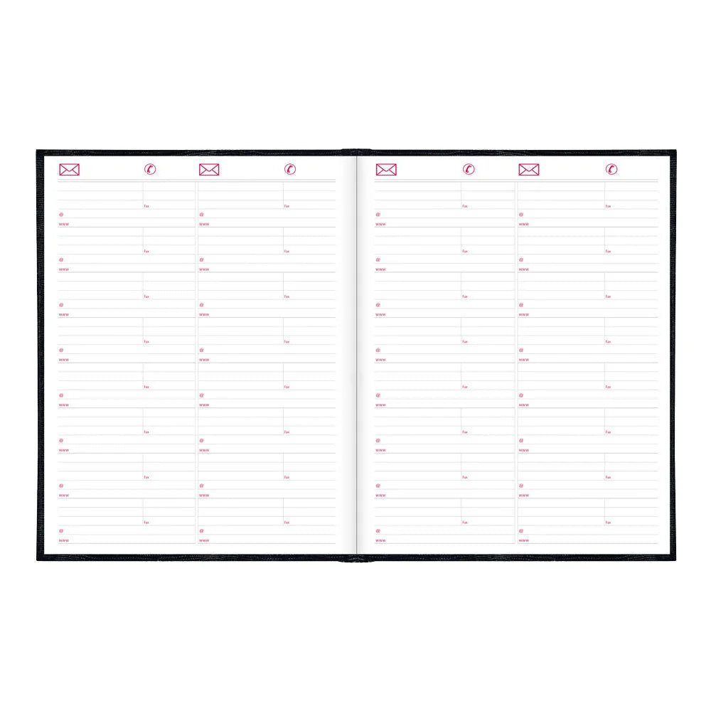 Journal relié à couverture rigide traditionnelle Brownline®, 25,4 cm x 20 cm, noir, anglais