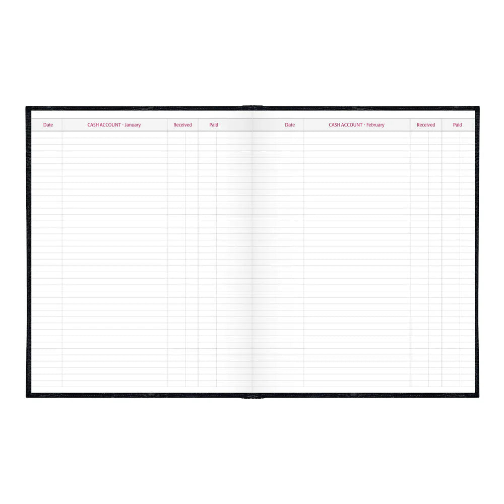 Journal relié à couverture rigide traditionnelle Brownline®, 25,4 cm x 20 cm, noir, anglais