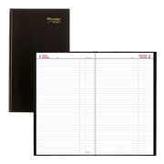 Journal traditionnel quotidien à couverture rigide Brownline® 13-3/8" x 7-7/8" Noir Anglais