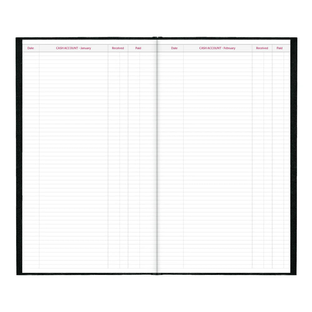 Journal traditionnel quotidien à couverture rigide Brownline® 13-3/8" x 7-7/8" Noir Anglais