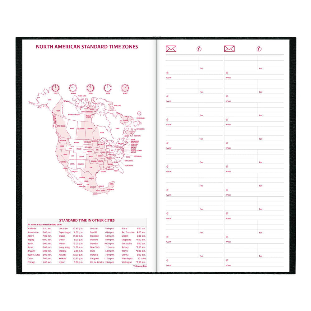 Journal traditionnel quotidien à couverture rigide Brownline® 13-3/8" x 7-7/8" Noir Anglais