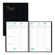 Agenda semainier/mensuel Blueline 2026 Timanager 13 mois - De décembre à décembre - 10 1/4" x 7 5/8" - Noir - Anglais C590081