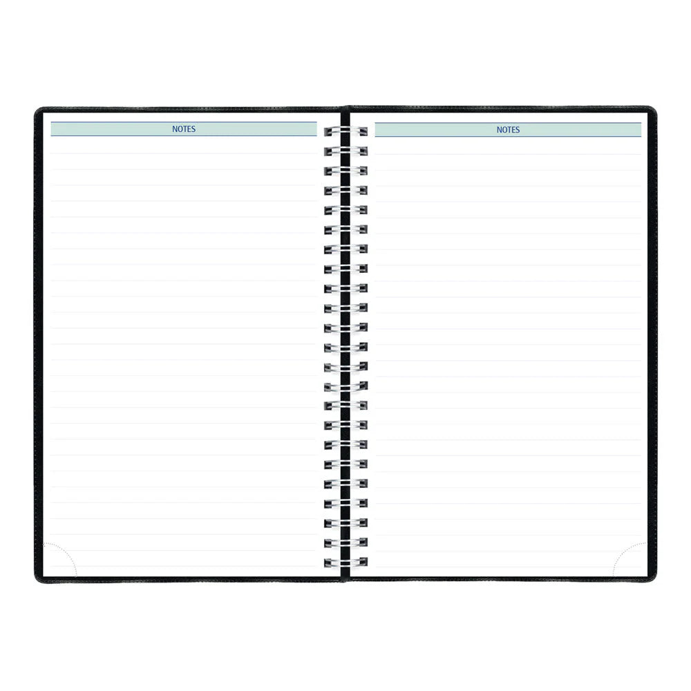 Agenda semainier/mensuel Blueline 2026 Timanager 13 mois - De décembre à décembre - 9 1/16 po x 5 7/8 po - Noir - Anglais C591081