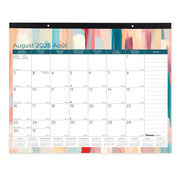Blueline Marbre Calendrier de bureau 12 mois août 2026 – juillet 2027