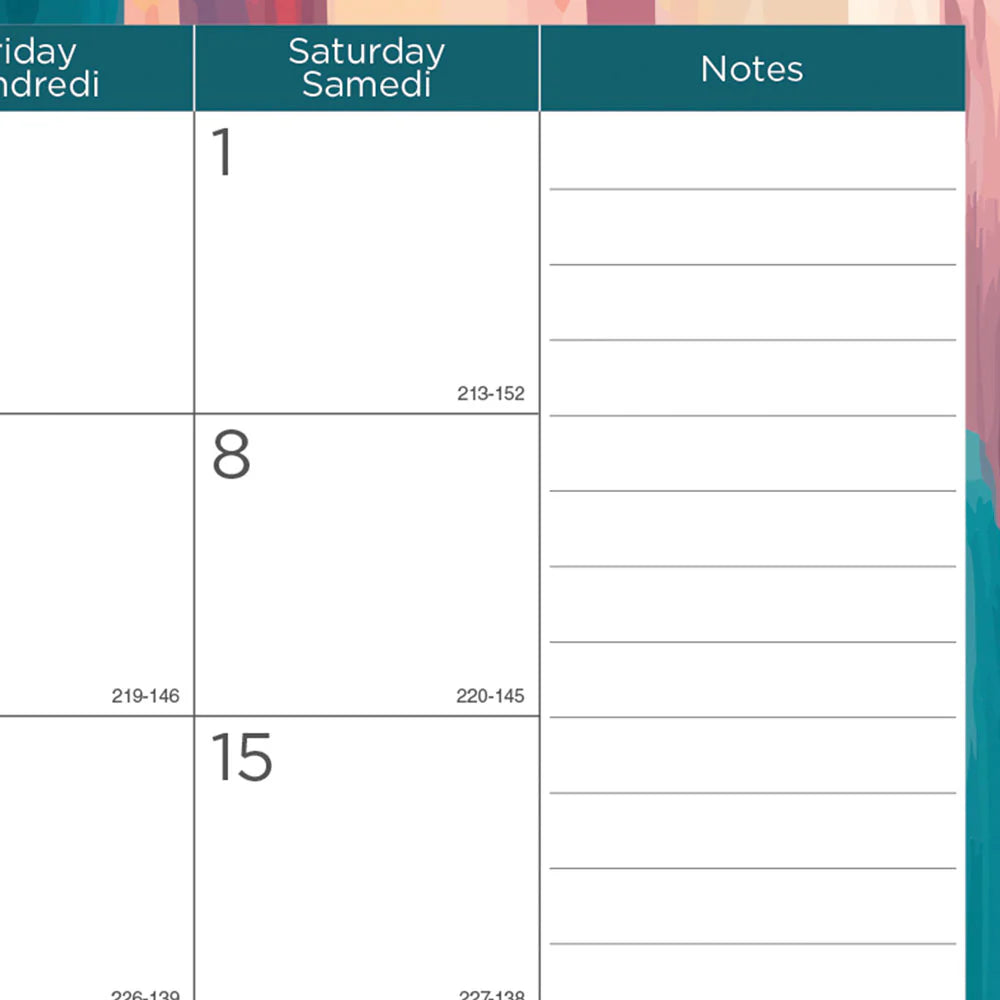 Blueline Marbre Calendrier de bureau 12 mois août 2026 – juillet 2027