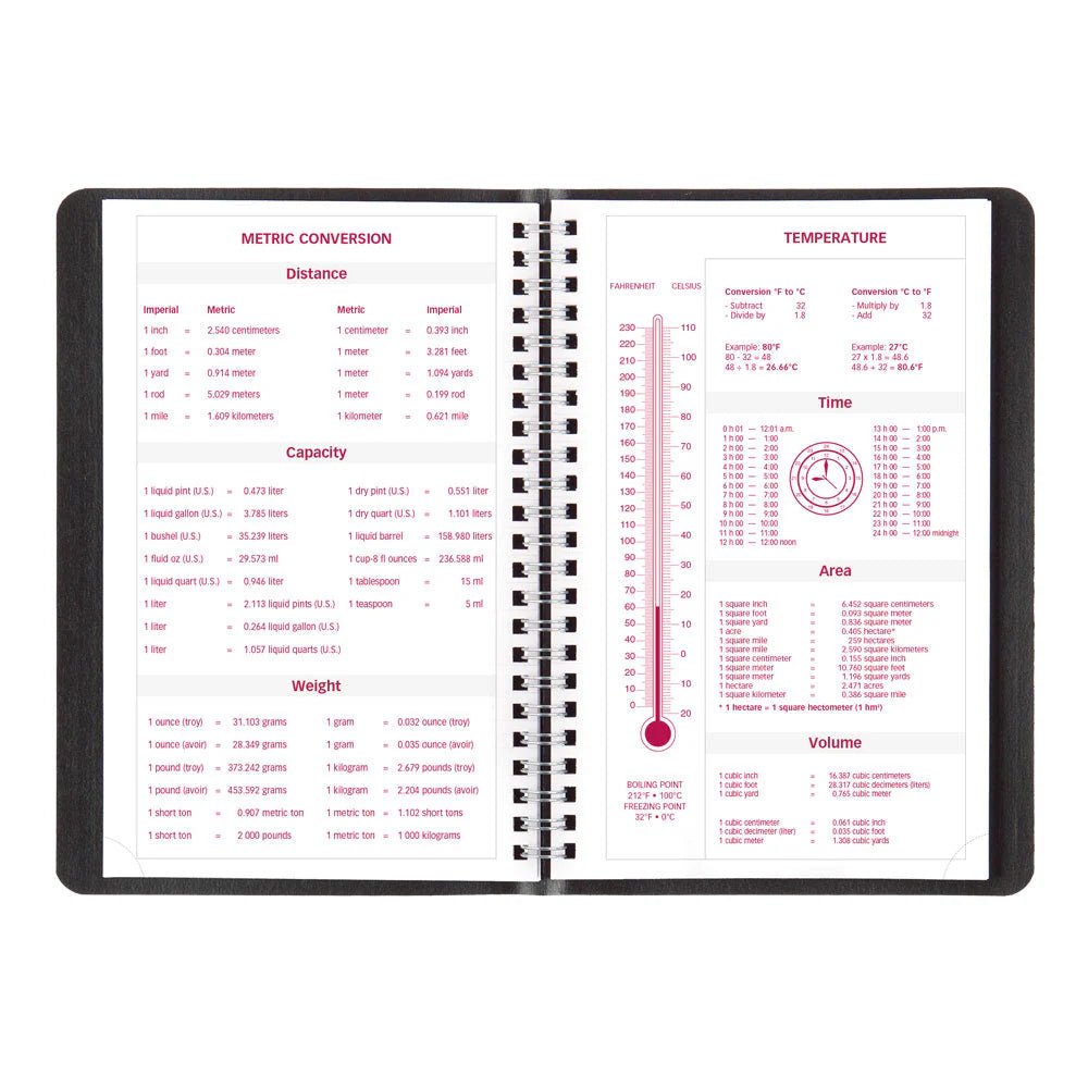 Blueline Essential 12-Month Weekly Appointment Book 2027, English, Black, 8"x5"
