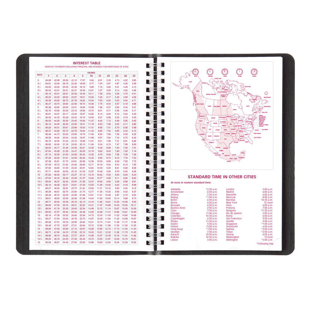 Blueline Essential 12-Month Weekly Appointment Book 2027, English, Black, 8"x5"