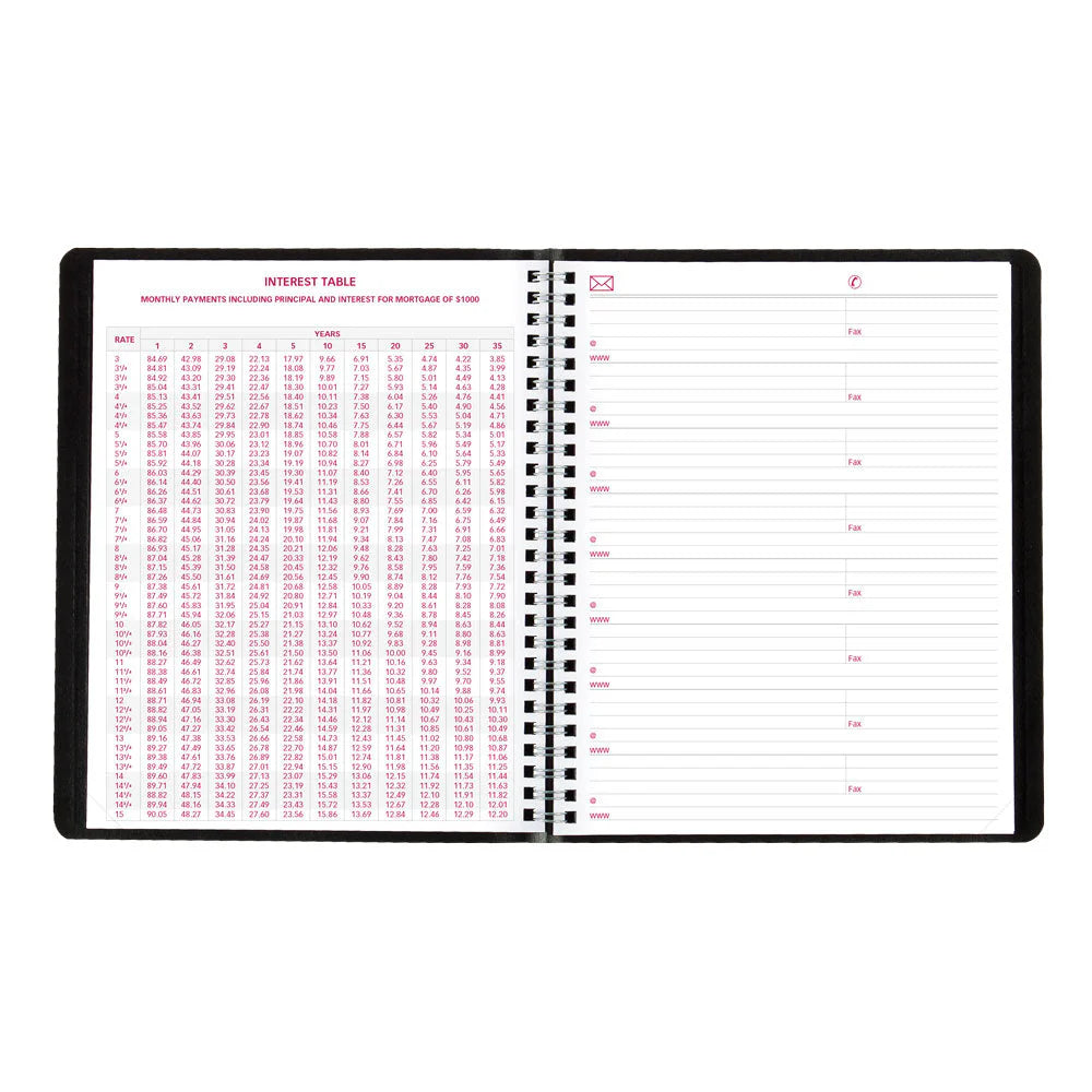 Blueline Essential 14-Month Monthly Diary Dec 2026–Jan 2028, English, Black, 8-7/8"x7-1/8"