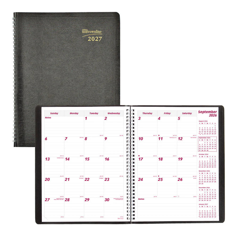 Agenda scolaire mensuel Sept-Déc 2026 CB1260BLK