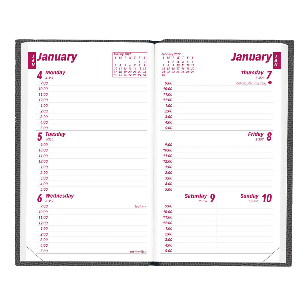 Brownline Weekly Pocket Appointment Book 2027 | 4 3/4" x 3"