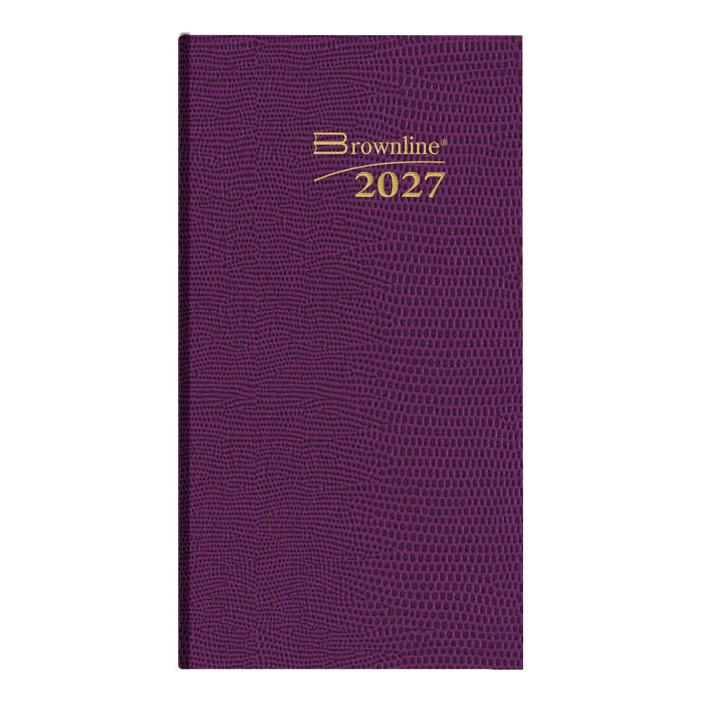 Brownline Traditional 12-Month Daily Pocket Diary 2027, Assorted, English, 6"x3-1/8"