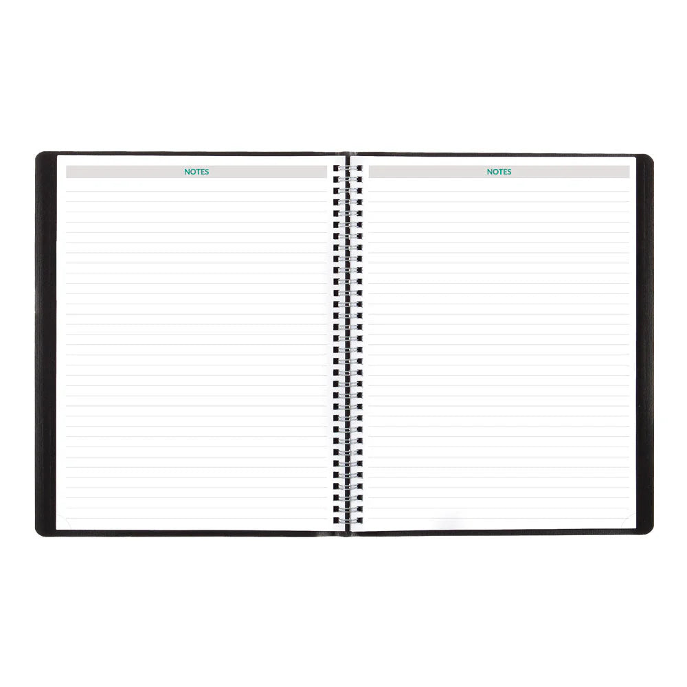 Brownline EcoLogix 12-Month Weekly Diary 2027, 15-Min Appointments, English, Black, 11"x8.5"