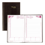 Brownline Traditional 12-Month Daily Appointment Book 2027, Perfect Binding, Black, 8"x5"