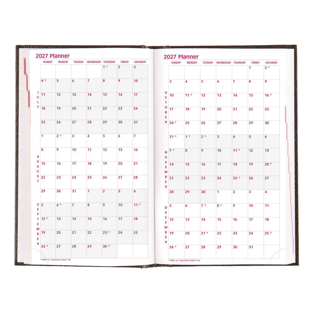 Brownline Traditional 12-Month Daily Appointment Book 2027, Perfect Binding, Black, 8"x5"