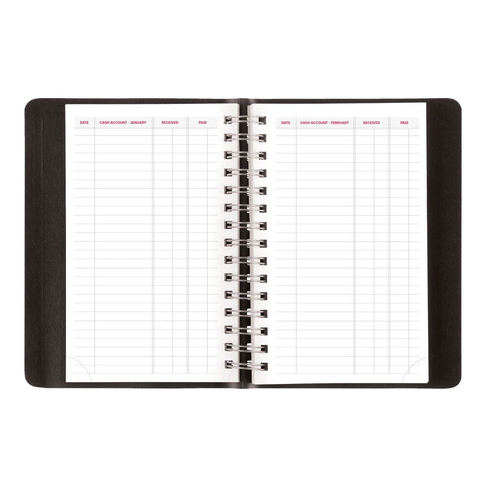 Brownline Essential 12-Month Daily Diary 2027, Twin Wire, Black, English, 8"x5"