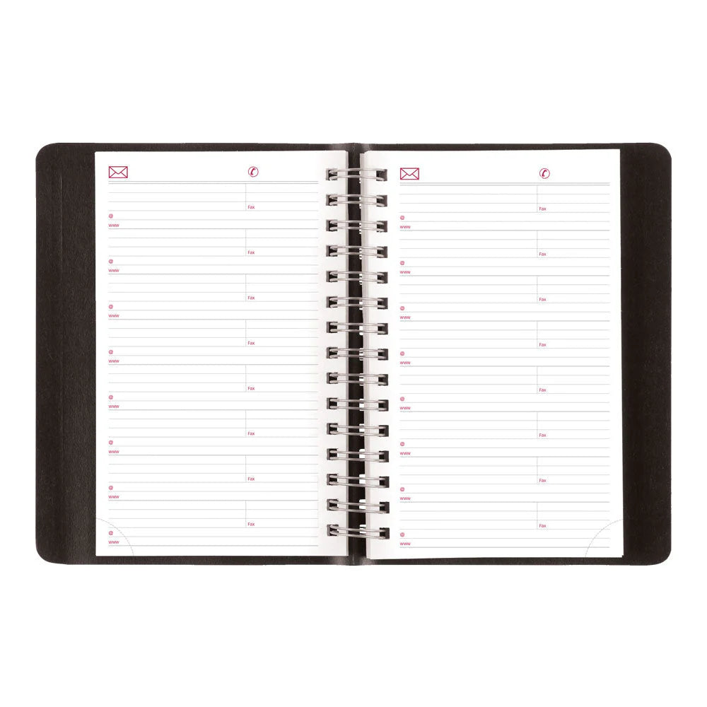 Brownline Essential 12-Month Daily Diary 2027, Twin Wire, Black, English, 8"x5"