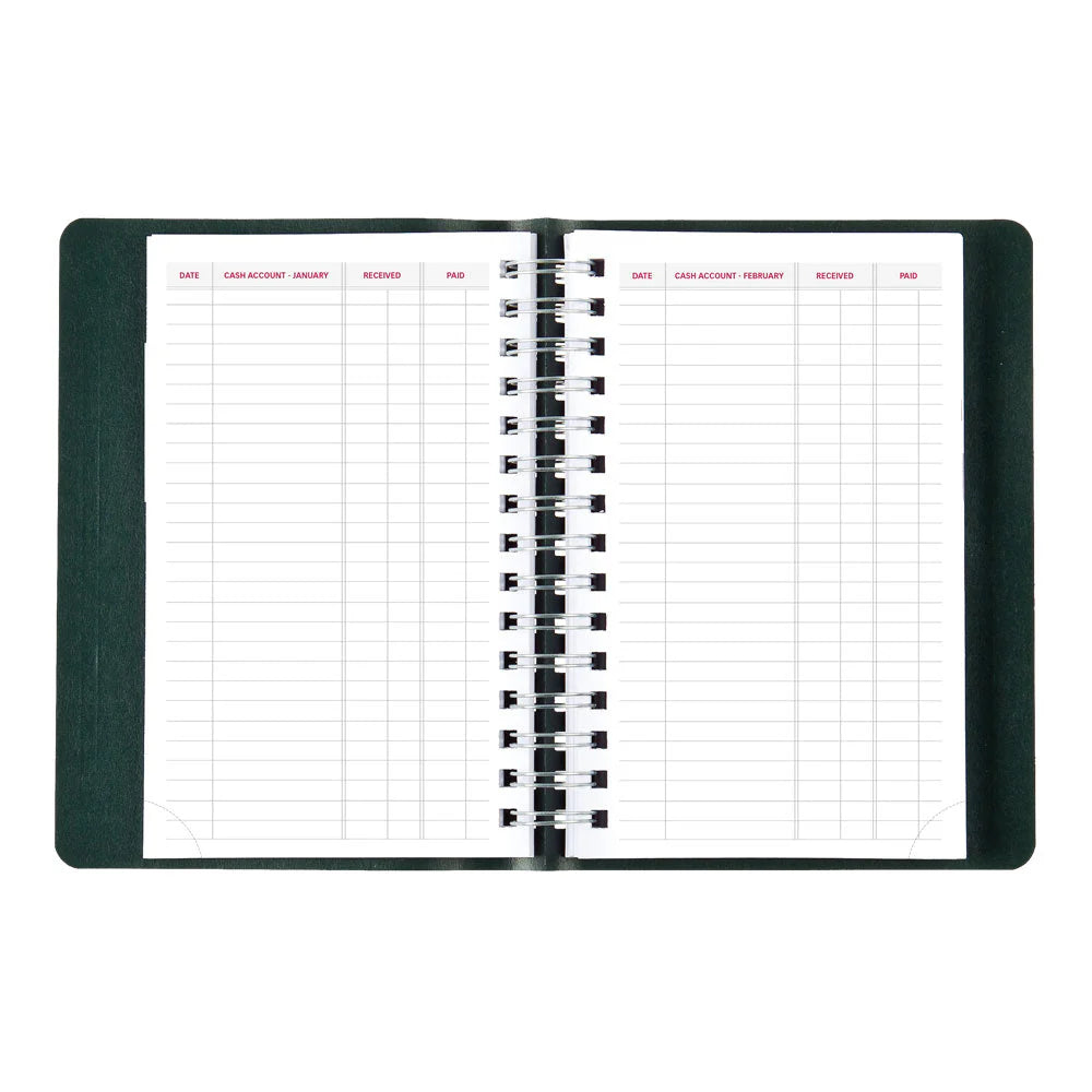 Brownline Essential 12-Month Daily Diary 2027, Twin Wire, Green, English, 8"x5"